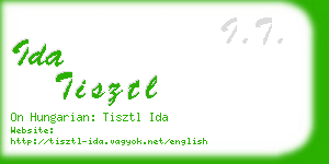 ida tisztl business card